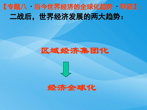 世界经济区域集团化PPT课件 人民版