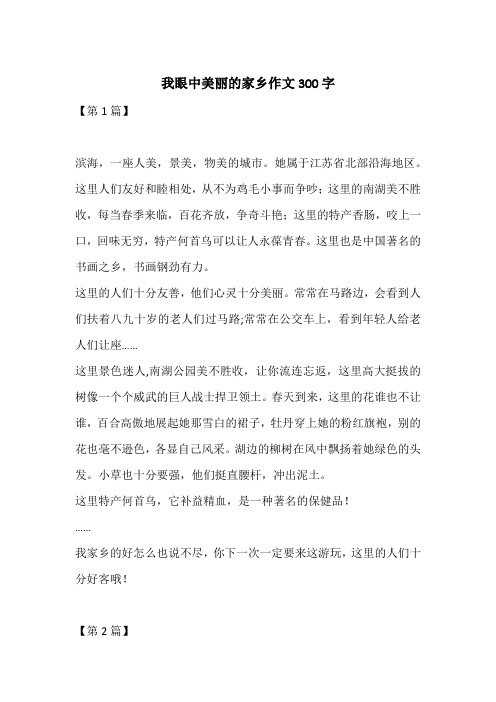 我眼中美丽的家乡作文300字