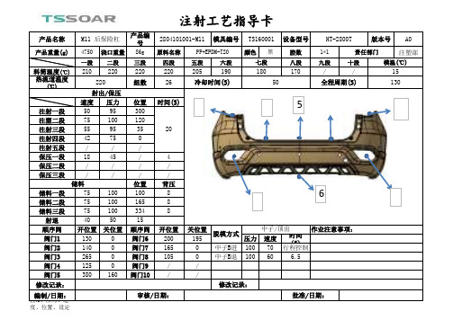 注塑工艺卡模板