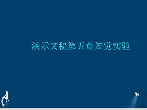 演示文稿第五章知觉实验