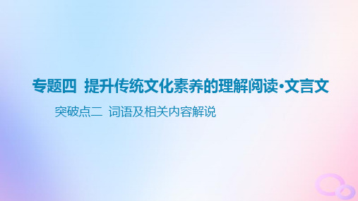 广东专用2024版高考语文大一轮总复习第二部分古代诗文阅读专题四提升传统文化素养的理解阅读_文言文突