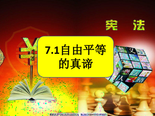 人教版道德与法治八年级下册7.1自由平等的真谛 课件 (共23张PPT)