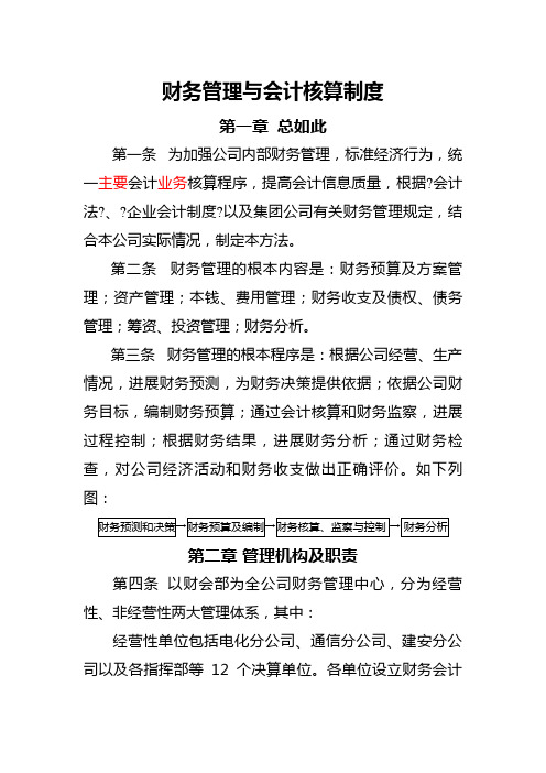 公司财务管理与会计核算制度