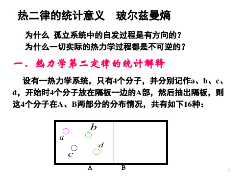 热二律的统计意义  玻尔兹曼熵