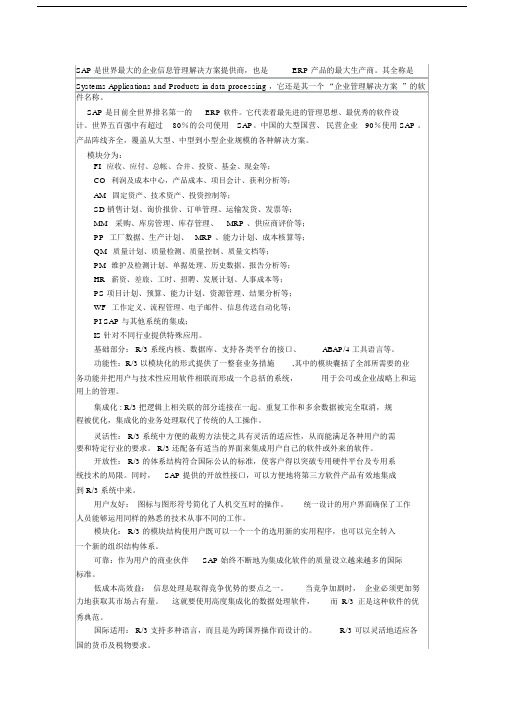 SAP软件ERP系统简介.docx