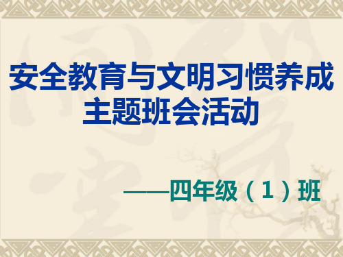 《安全教育与文明习惯养成》主题班会