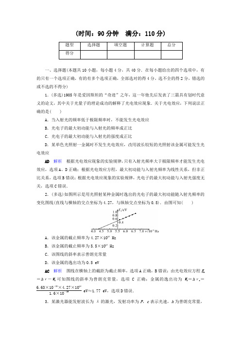 高中物理 第17章 波粒二象性 章末跟踪测评(含解析)新人教版选修3-5.doc