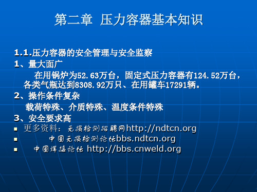 压力容器基本知识-特种设备检验检测人员培训课件