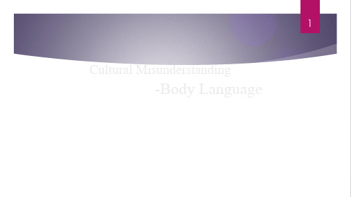 Body Language身体语言英文PPT精选文档