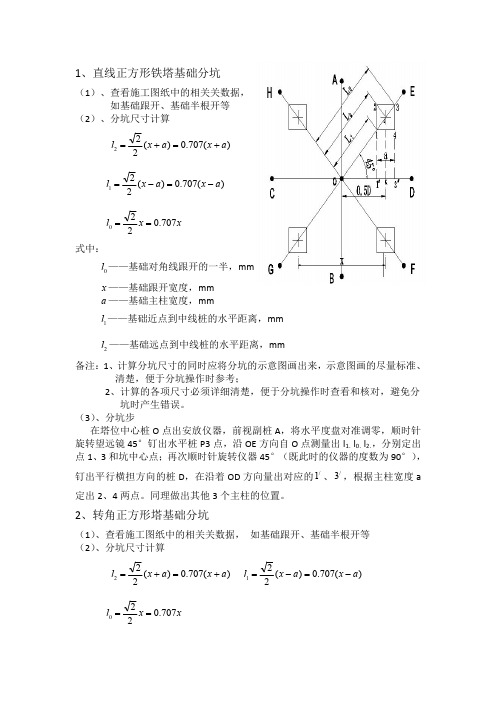 铁塔基础分坑