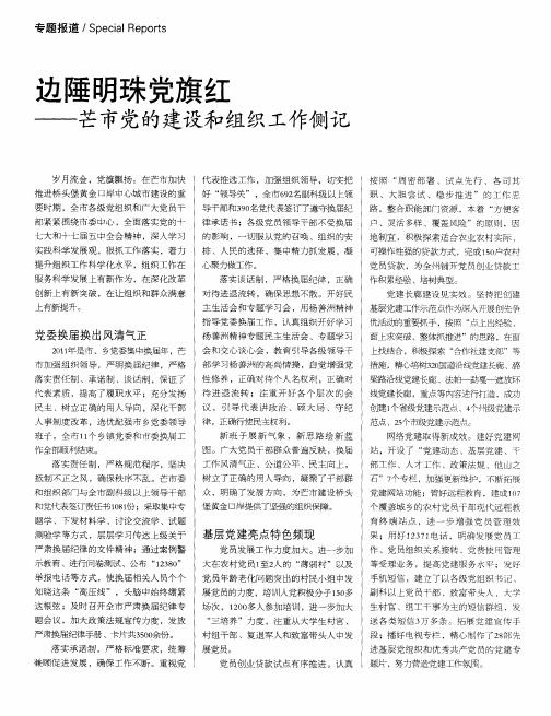 边陲明珠党旗红——芒市党的建设和组织工作侧记