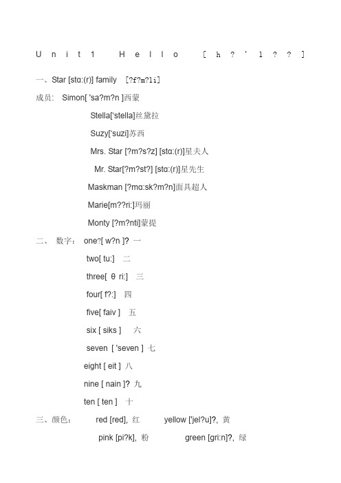 Kidsbox_剑桥国际少儿英语精编的总结单元