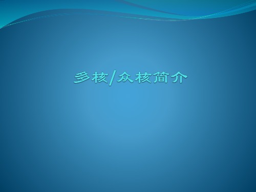 多核、众核技术课件