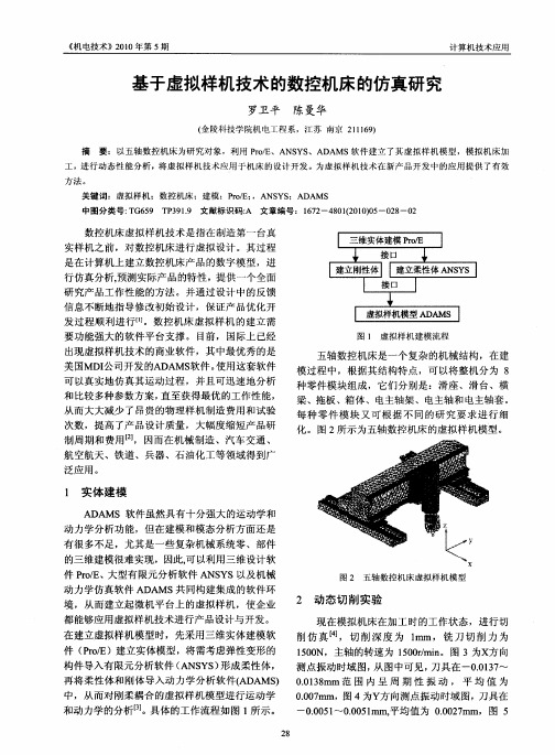 基于虚拟样机技术的数控机床的仿真研究