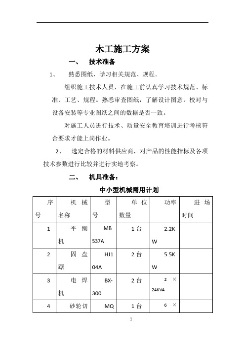 木工施工方案