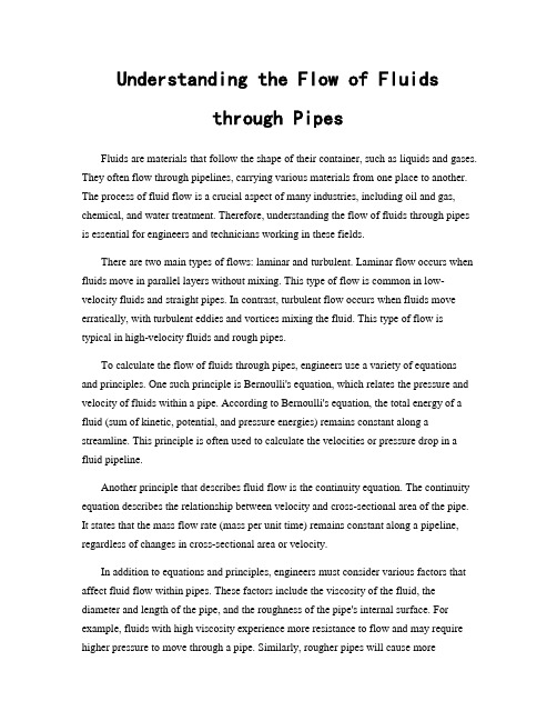 Understanding the Flow of Fluids through Pipes