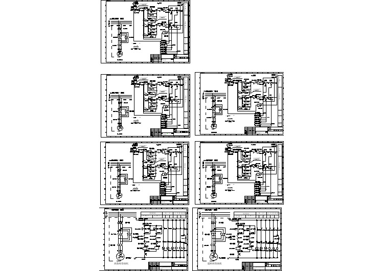 某工厂电动机系统原理设计cad图纸