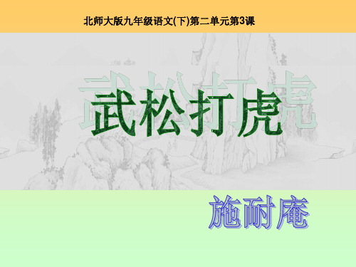 《优质课北师大版九年级语文(下)第二单元第3课《武松打虎》课件(46张PPT)》(共46张PPT)