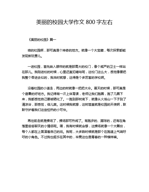 美丽的校园大学作文800字左右