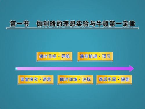 高中物理4.1《伽利略的理想实验与牛顿第一定律》同步教学课件粤教版必修1