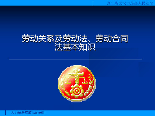 劳动关系及劳动法、劳动合同法基本知识(ppt 29页)