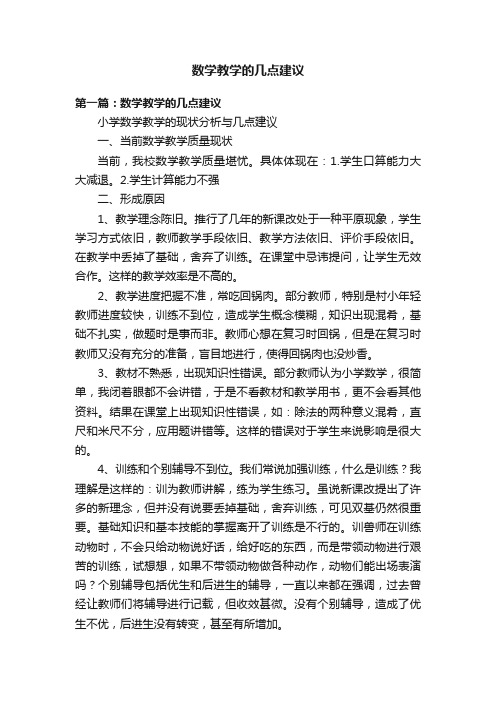 数学教学的几点建议