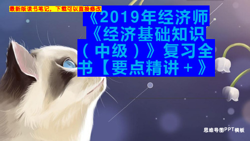 《2019年经济师《经济基础知识(中级)》复习全书【要点精讲+》读书笔记PPT模板思维导图下载