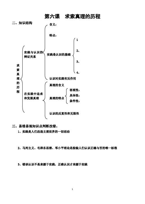 生活与哲学第六课周末练习题(答案详析)