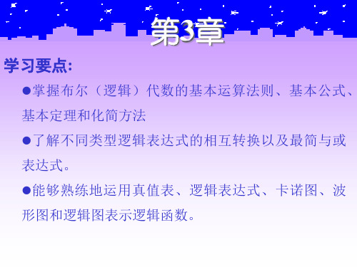 数字电路第3章 布尔代数与逻辑函数化简