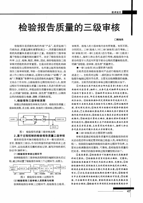 检验报告质量的三级审核