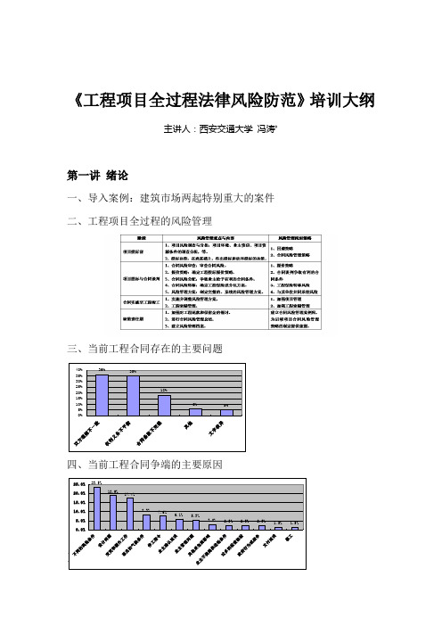 工程项目全过程法律风险防范培训大纲