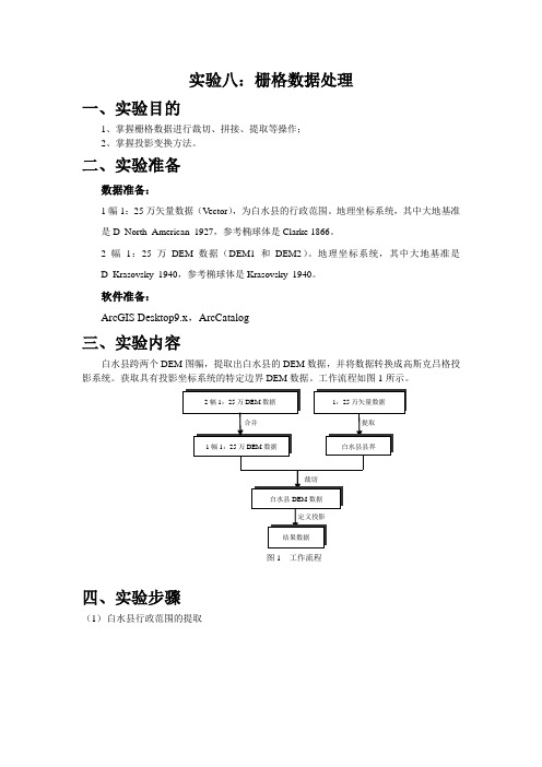 Arcgis操作 实验八：栅格数据处理