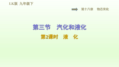 2021春鲁科版九年级物理下册课件第18章  18.3.2液 化