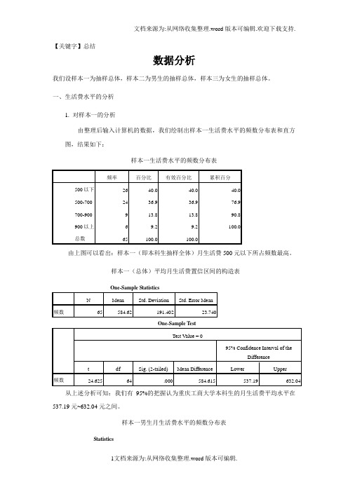 【总结】调查结果与分析报告附数据整理分析报告总结报告