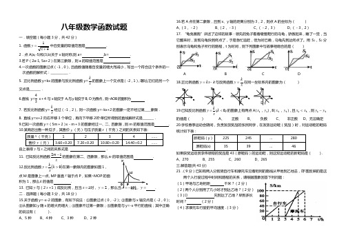 数学第17章函数及其图象单元测试