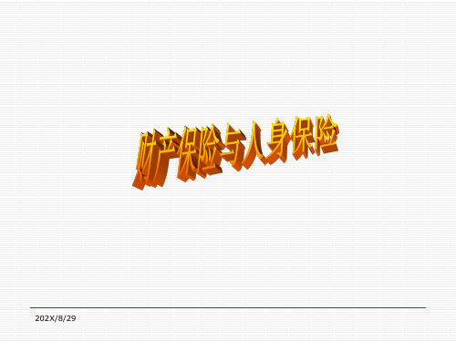 财产保险与人身保险介绍PPT