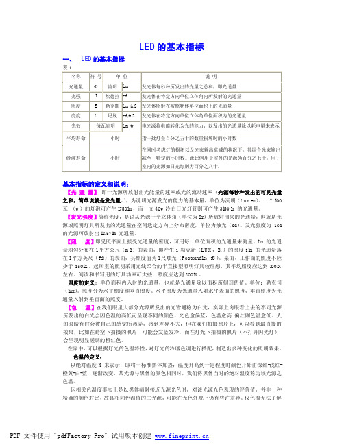 1-PDF-2 LED的基本指标(色度学)