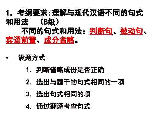 文言文特殊句式上课ppt课件