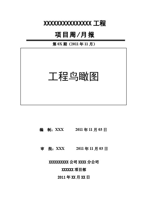 工程施工周报月报模板—标准版