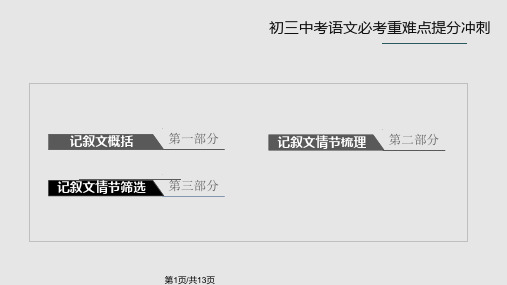 记叙文概括与情节梳理PPT课件