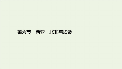 2020版高考地理总复习第3章世界地理分区和主要国家第6节西亚北非与埃及课件