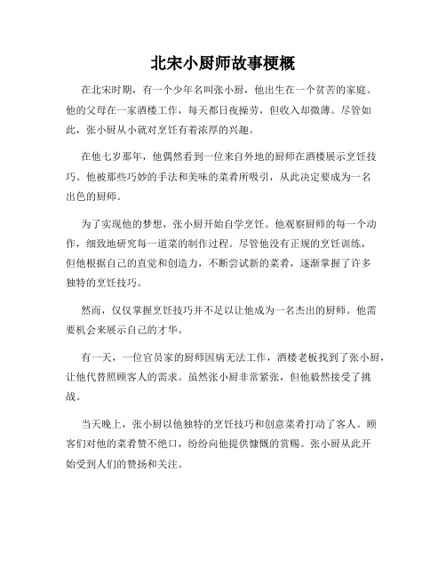 北宋小厨师故事梗概