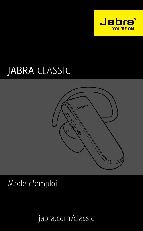 Jabra Classic 2 使用手册说明书