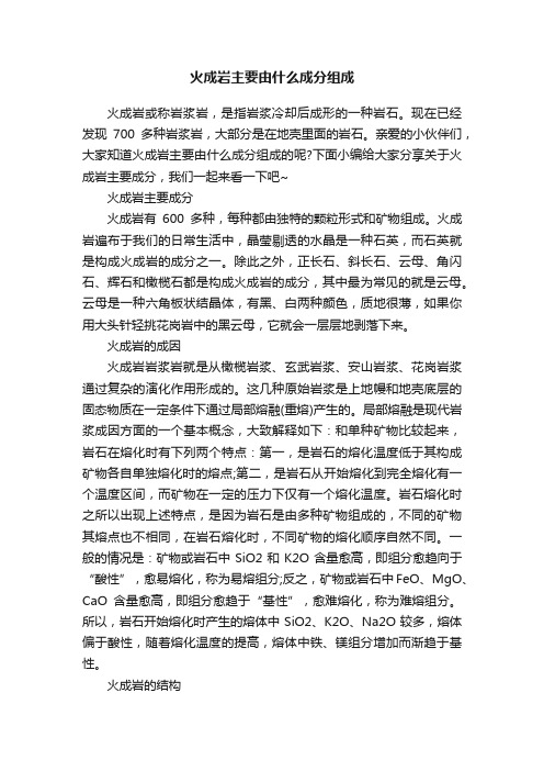 火成岩主要由什么成分组成