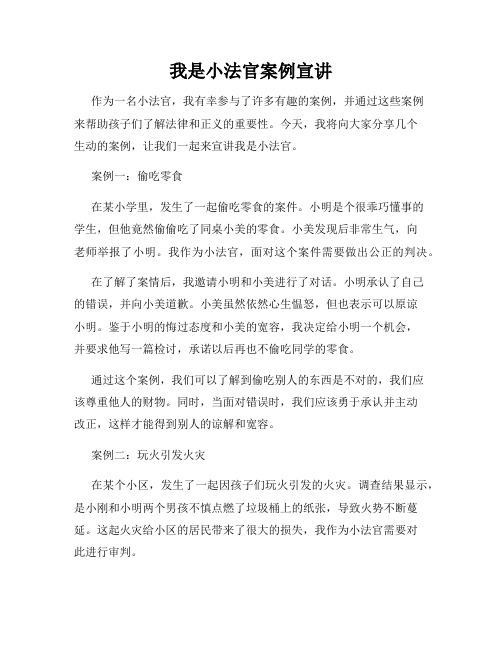 我是小法官案例宣讲