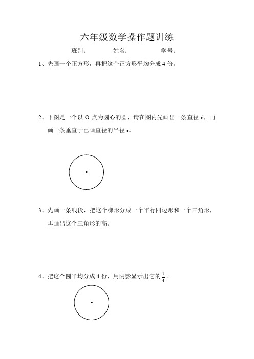 小升初:六年级分类复习资料 操作题