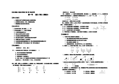 高三物理一轮复习第二章 重力弹力摩擦力