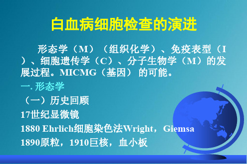 白血病细胞检查的演进教学课件