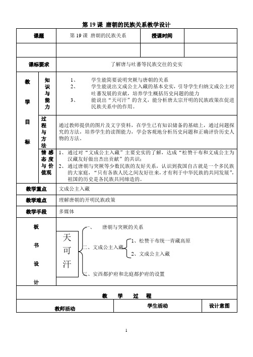 第19课 唐朝的民族关系