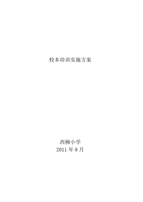 2011 校本培训实施方案